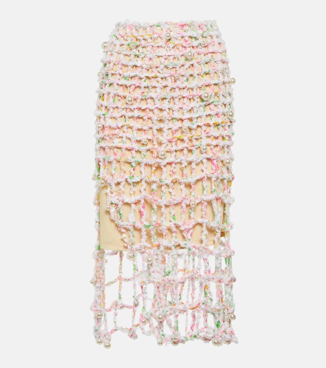 Susan Fang - Beaded crochet midi skirt