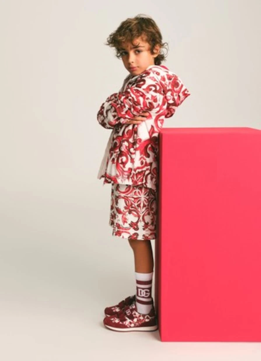 Dolce&Gabbana Kids - Printed cotton shorts