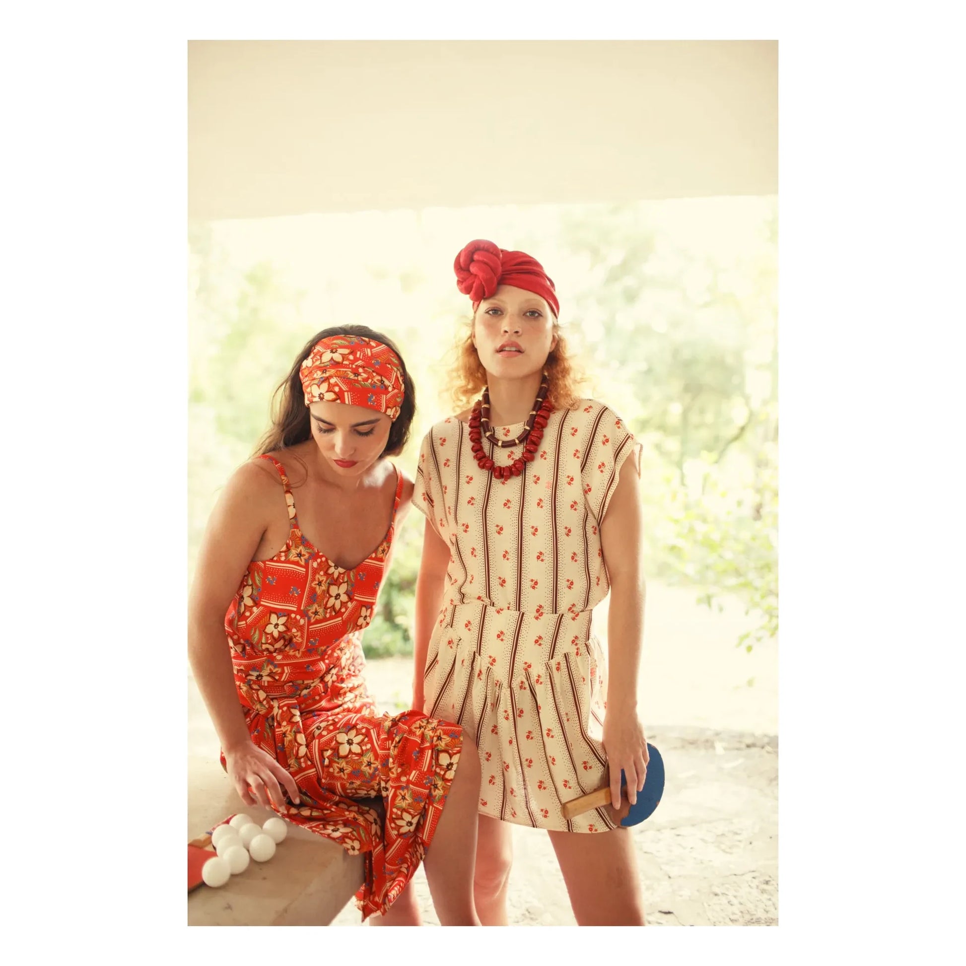 Sisters Department - Floral sleeveless blouse | Ecru