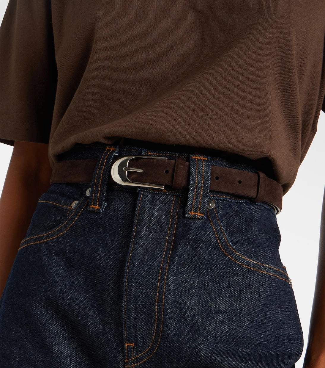Khaite - Dome suede belt