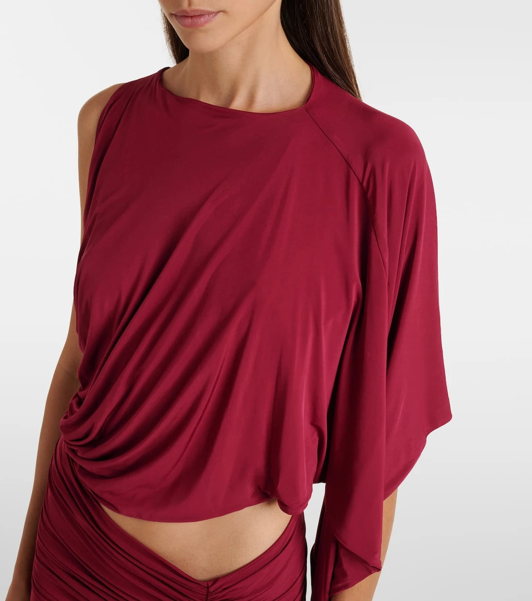 Alex Perry - Asymmetric gathered jersey gown