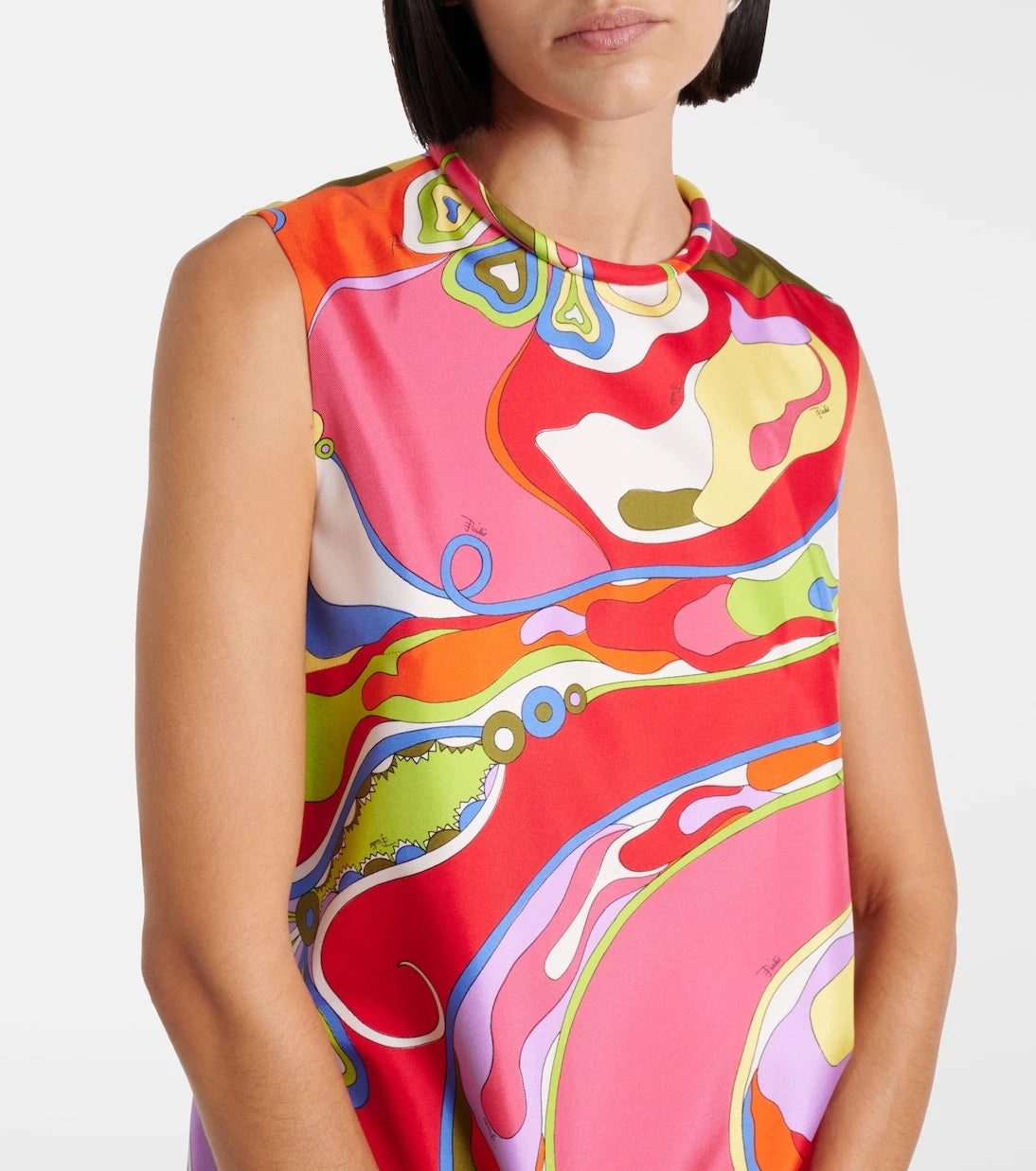 Pucci - Orchidee silk twill minidress