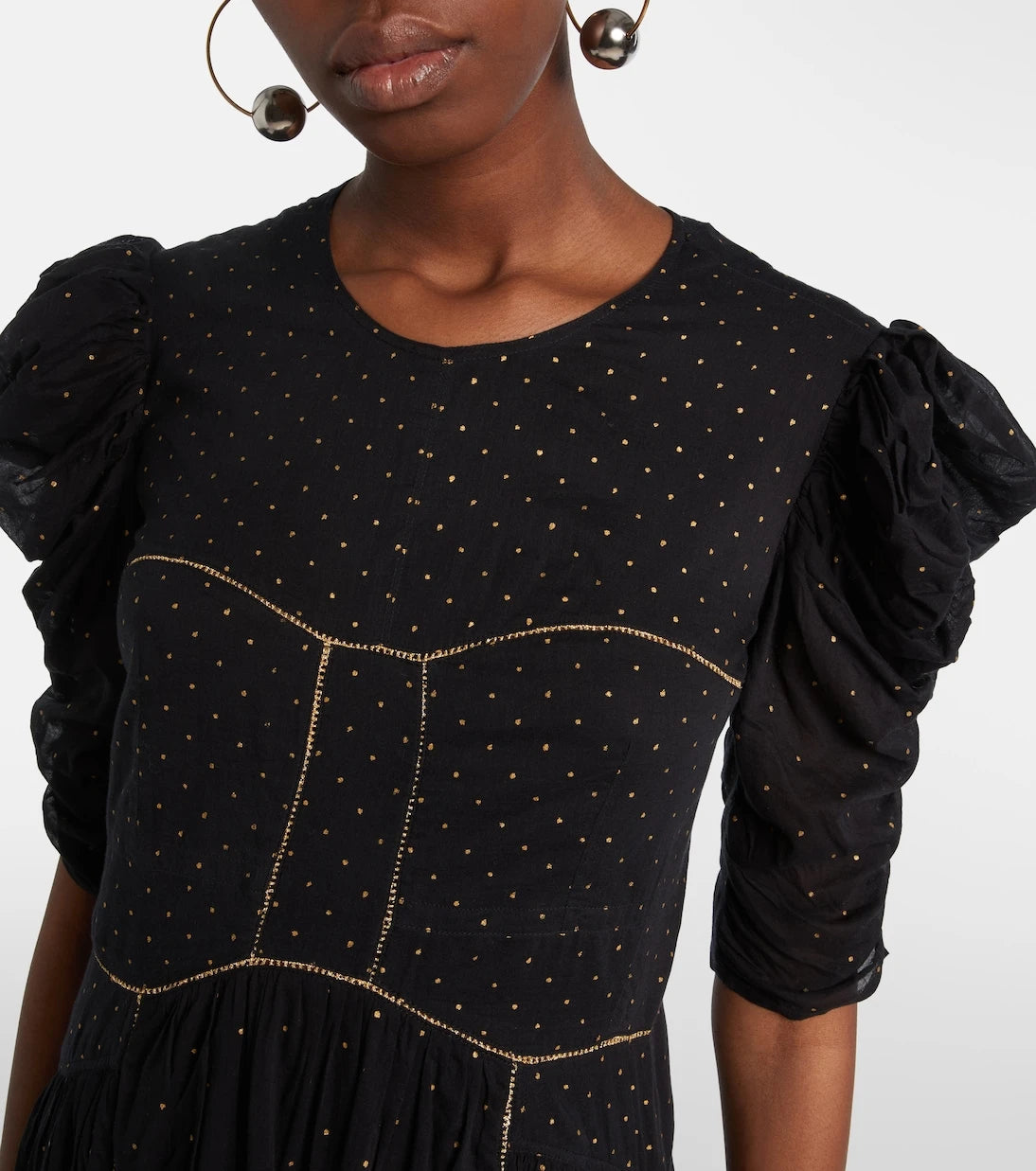 Marant Etoile - Sichene polka-dot cotton maxi dress