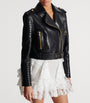 Balmain Black Leather Biker Jacket