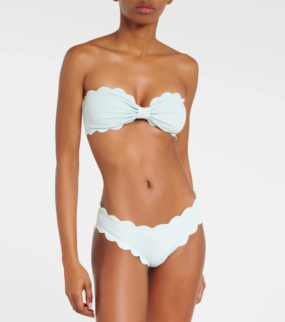 Marysia - Antibes scalloped bandeau bikini top