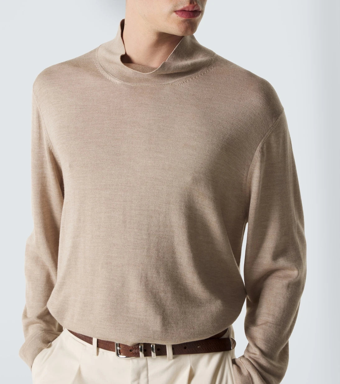 Stòffa - Wool and silk turtleneck sweater