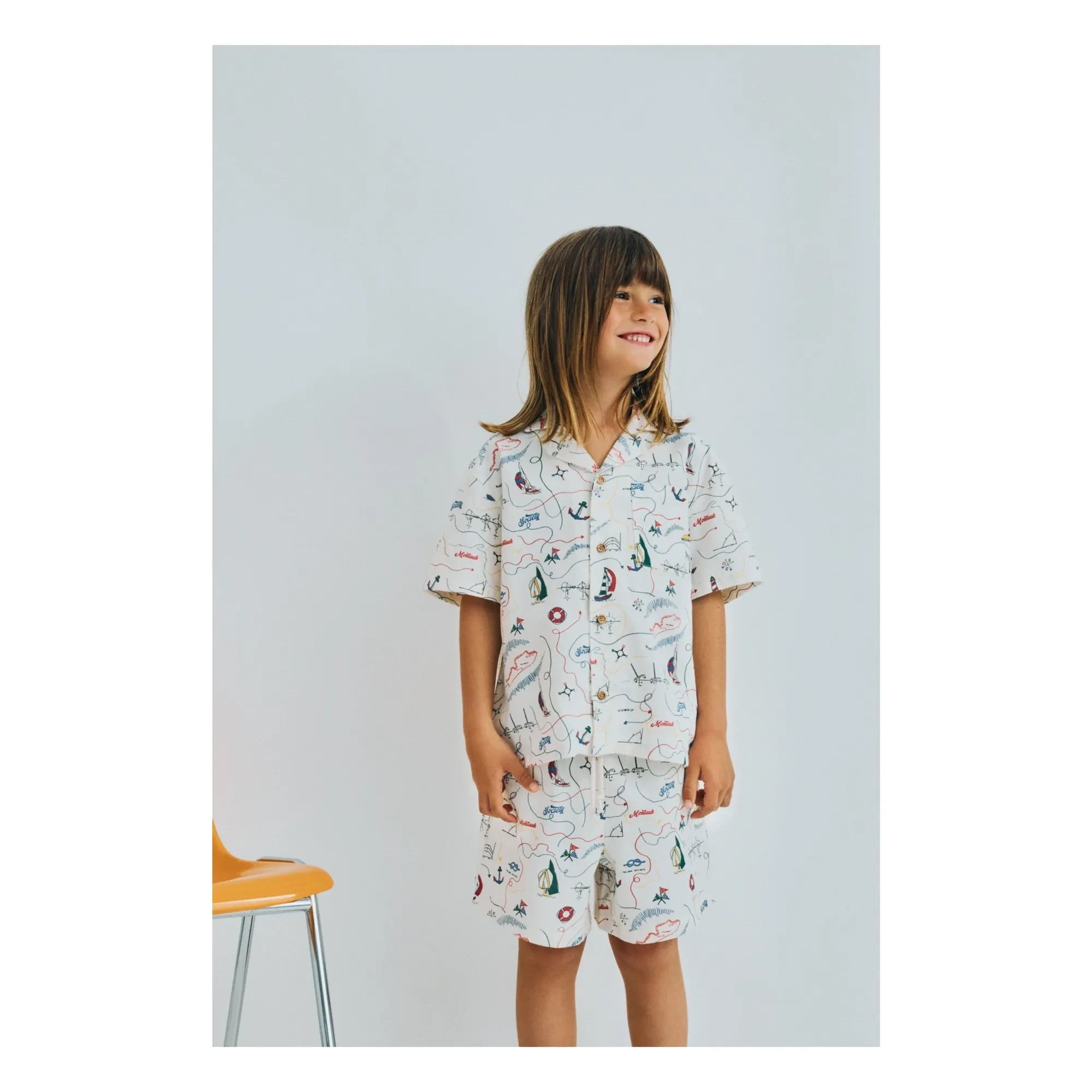 the new society - Bermuda shorts Clove Bateaux Coton BCI | Ecru