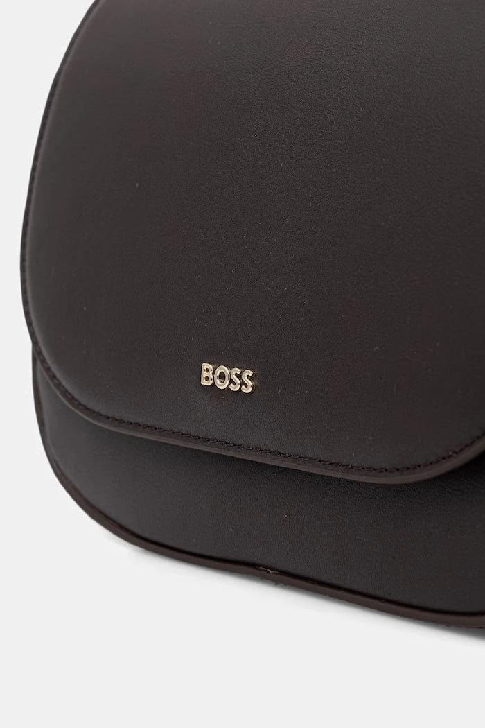 BOSS чанта crossbody дамска от кожа NUMAH Saddle
