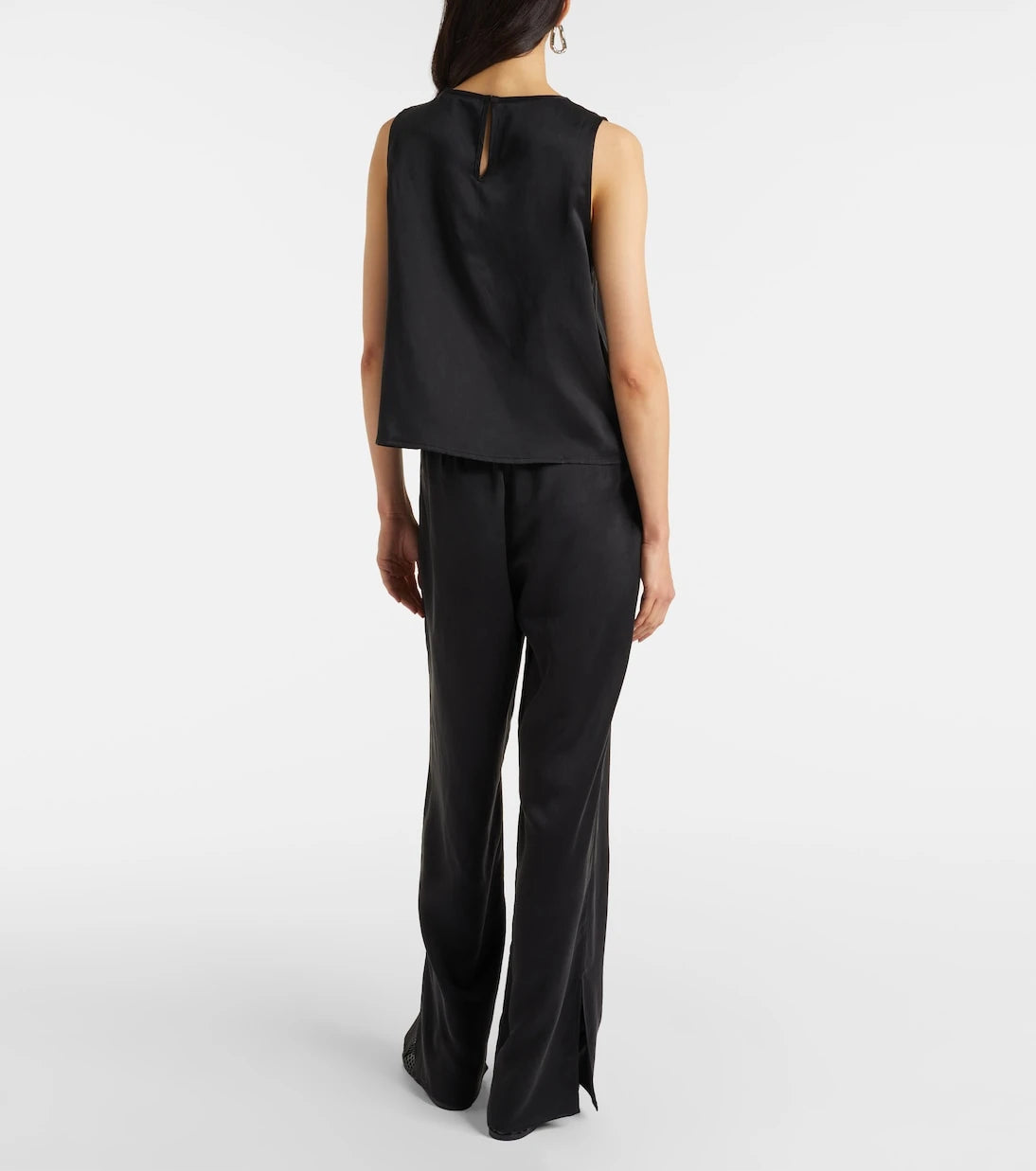 Asceno - Loreto silk charmeuse wide-leg pants