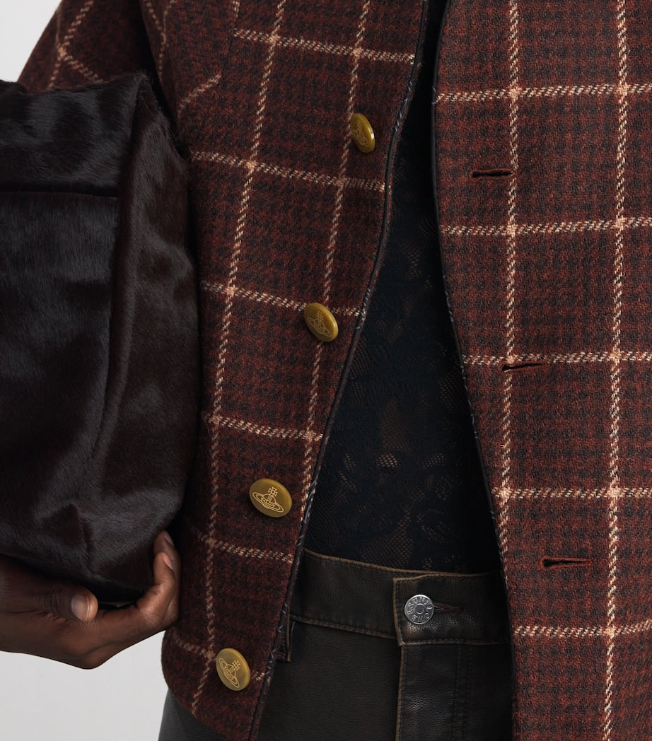 Vivienne Westwood Brown Wool Tartan Pourpoint Jacket