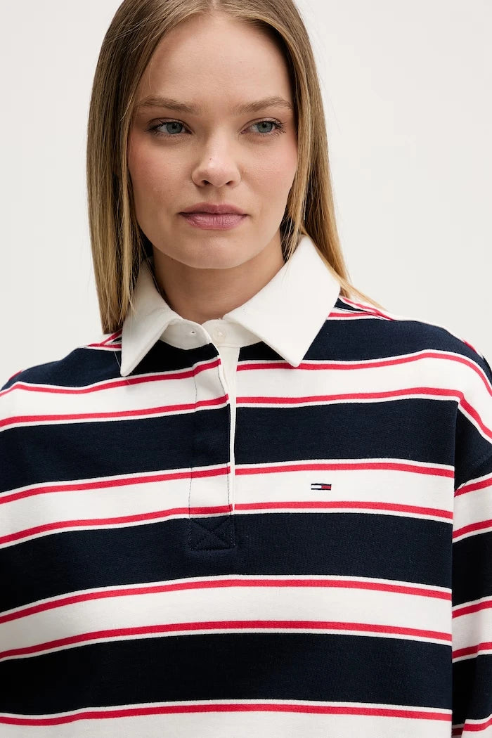 Tommy Jeans uzun kollu kadın pamuk bluz