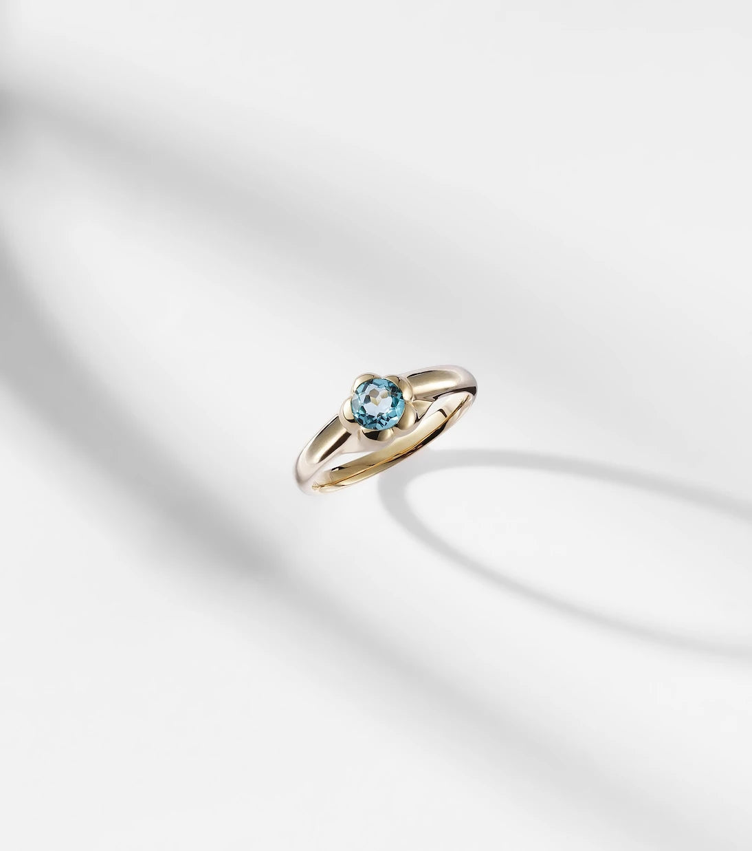 Stone and Strand - Morrison 14kt gold ring with blue topaz