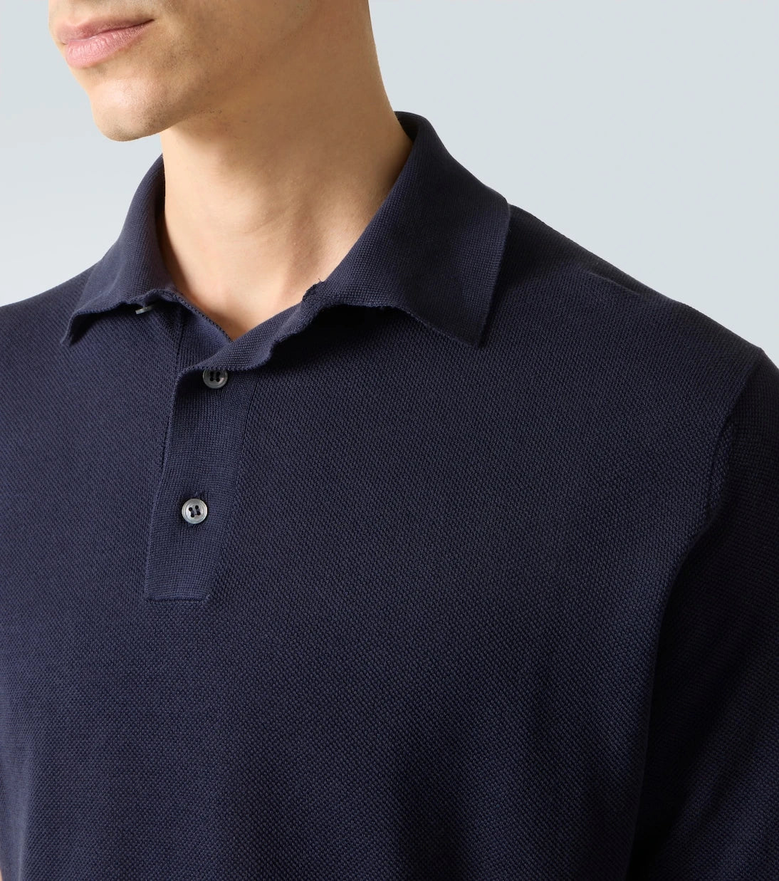 Lardini - Cotton piqué polo shirt