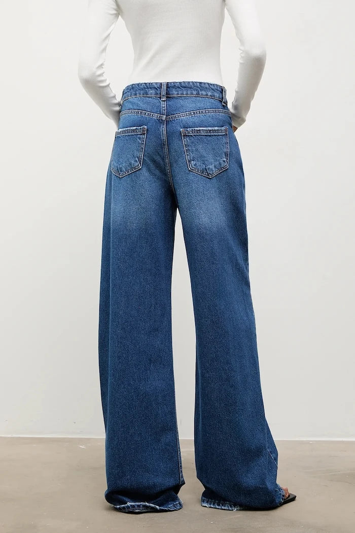 Answear.LAB wide leg kadın jean