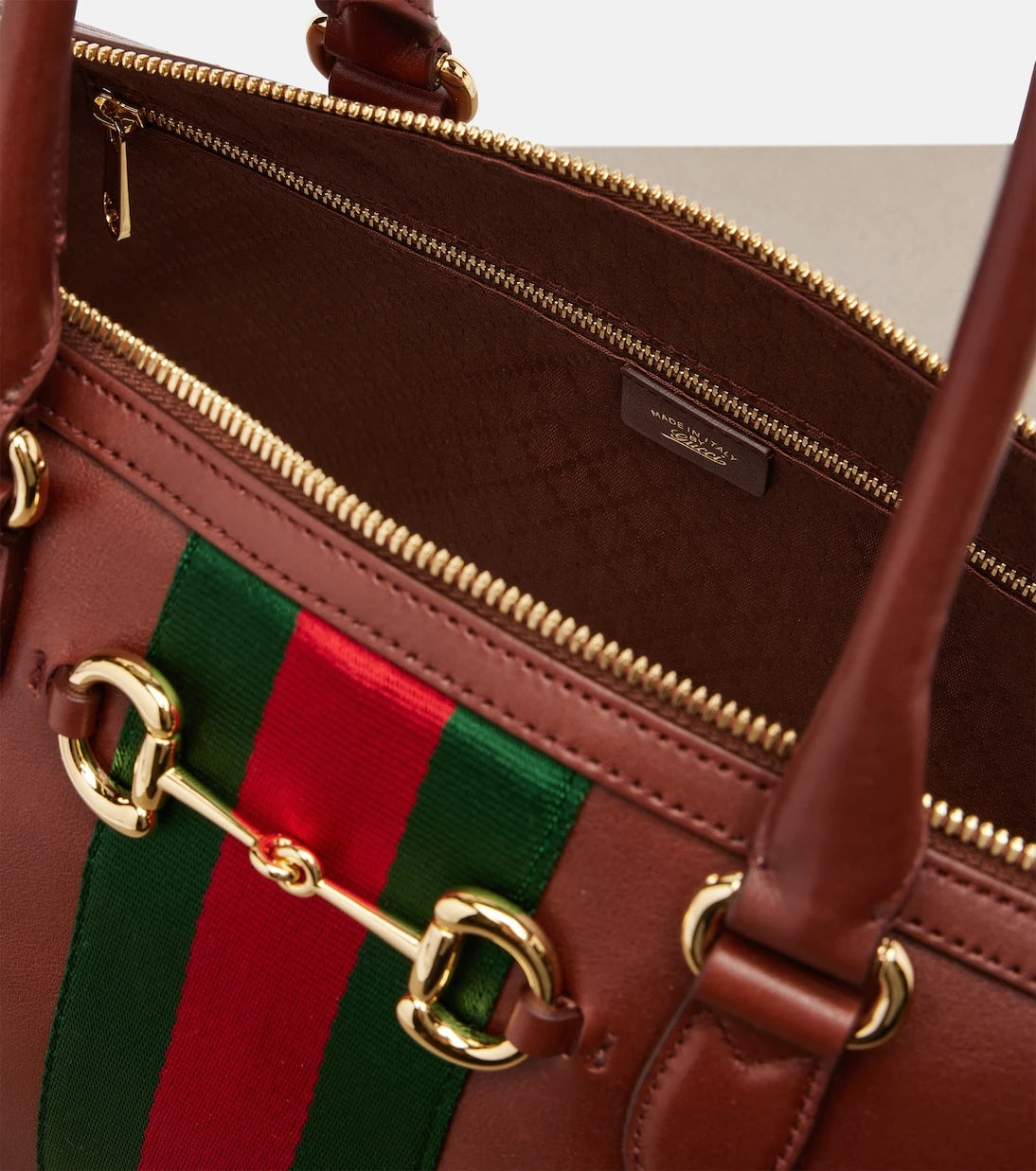 Gucci - Borsetto Large leather bowling bag