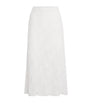 Nadine Mos White Lace Midi Slip Skirt
