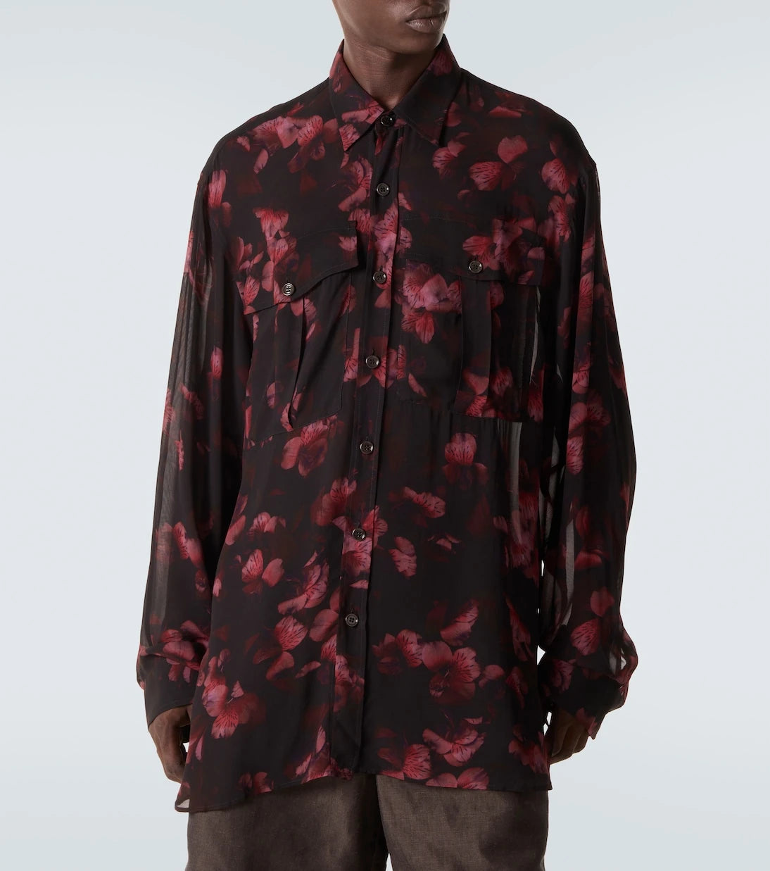 Dries Van Noten - Sheer floral shirt