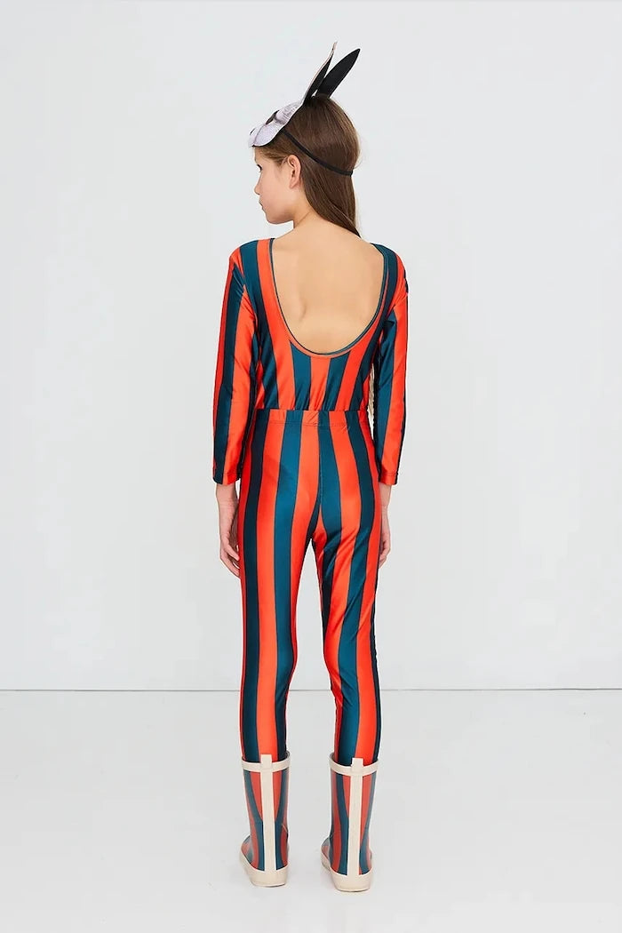 RED-BLUE STRIPES SHINY BODY Çocuk Body