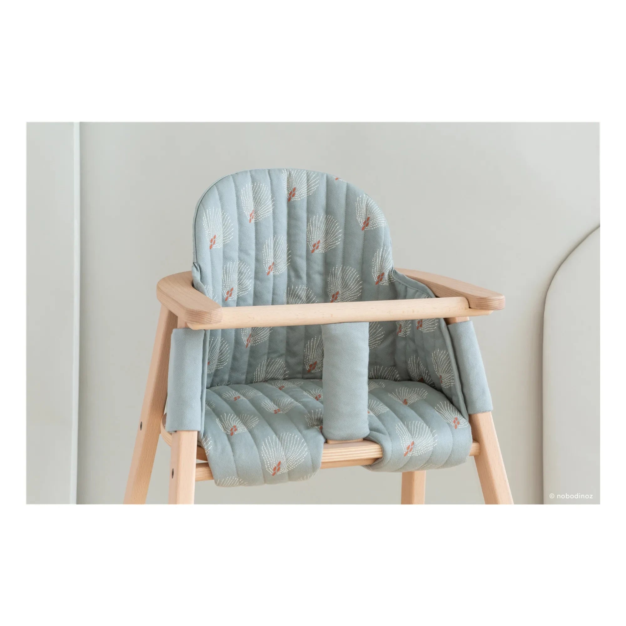 Nobodinoz - Cushion Cover for Growing Green High Chair | Green water