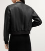 Black Leather Orten Bomber Jacket