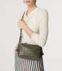 Green Small Leather Loop Top-Handle Bag