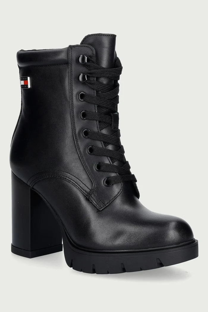 Deri Kadın Yüksek Topuklu Botlar TJW LACE UP HIGH HEEL BOOTS