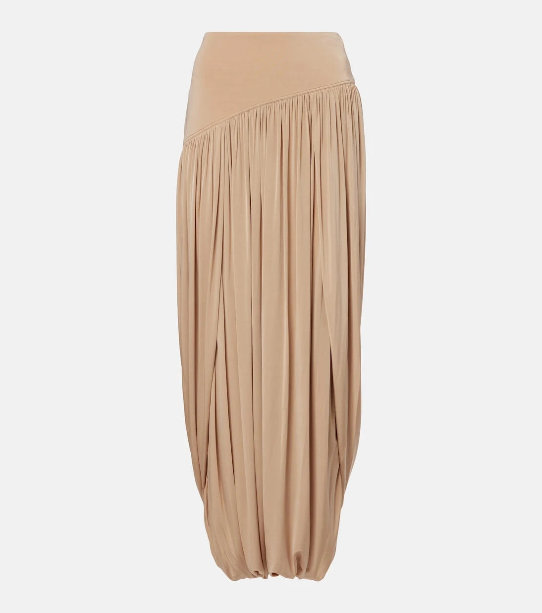 Ferragamo - Draped jersey maxi skirt