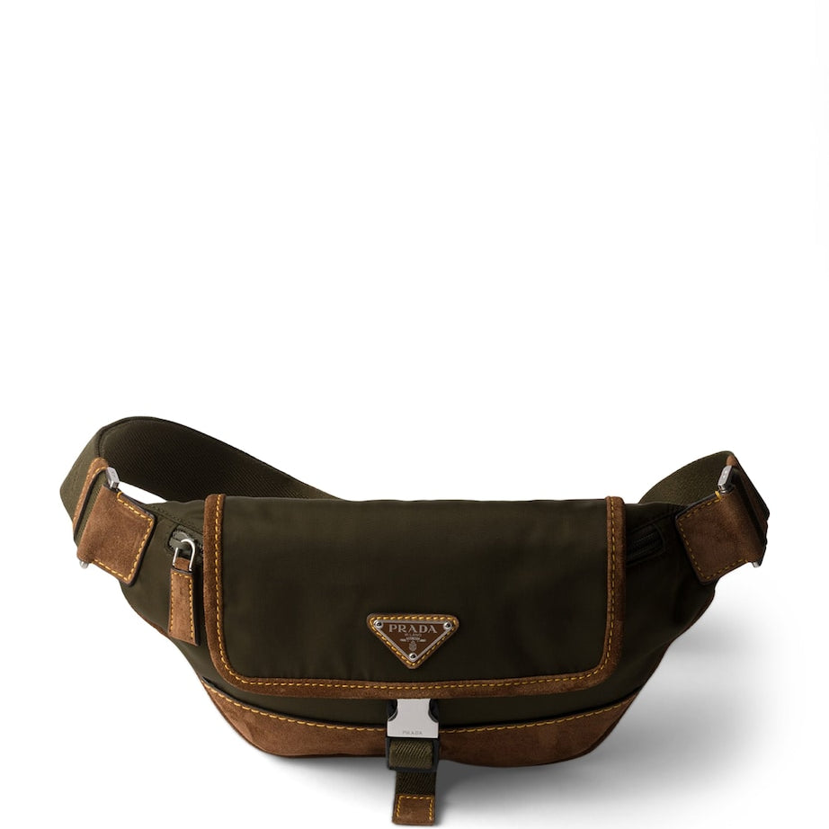 Prada Re-Nylon and Suede Belt Bag