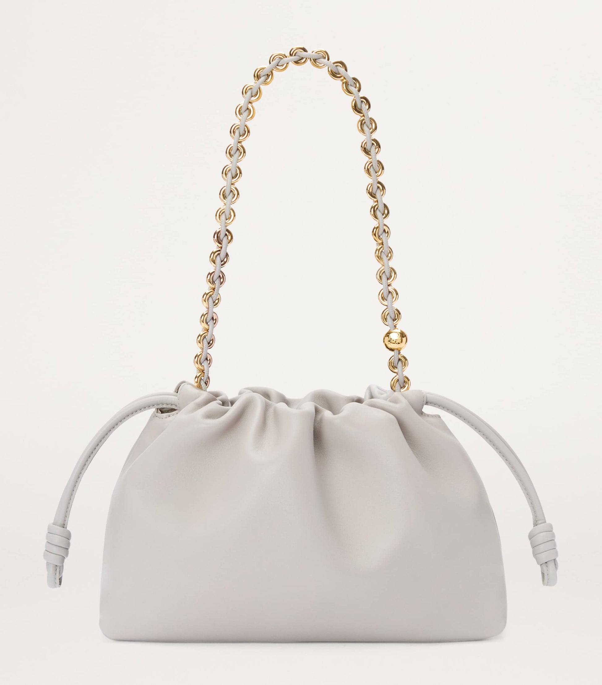 LOEWE Grey Medium Leather Flamenco Shoulder Bag