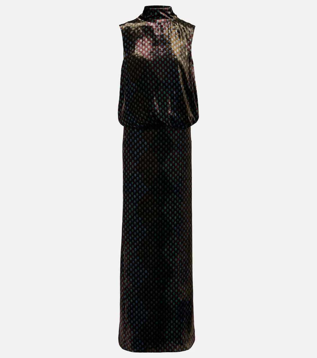 Dries Van Noten - Printed satin maxi dress