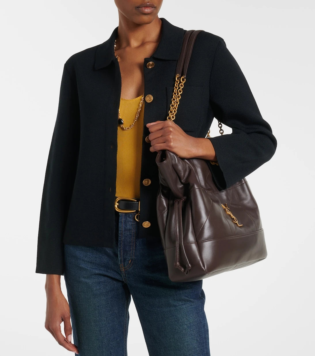 Saint Laurent - Waffle-knit wool cardigan