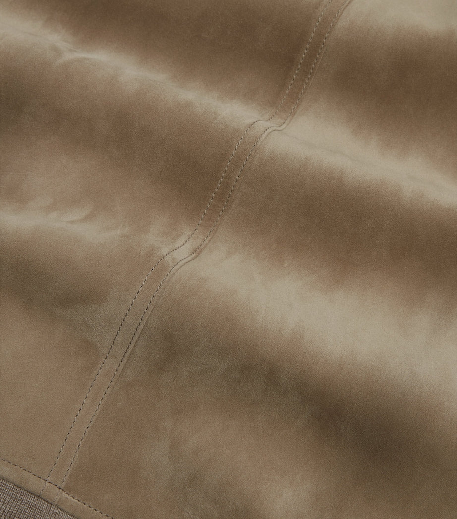 Dunhill Grey Suede Harrington Jacket