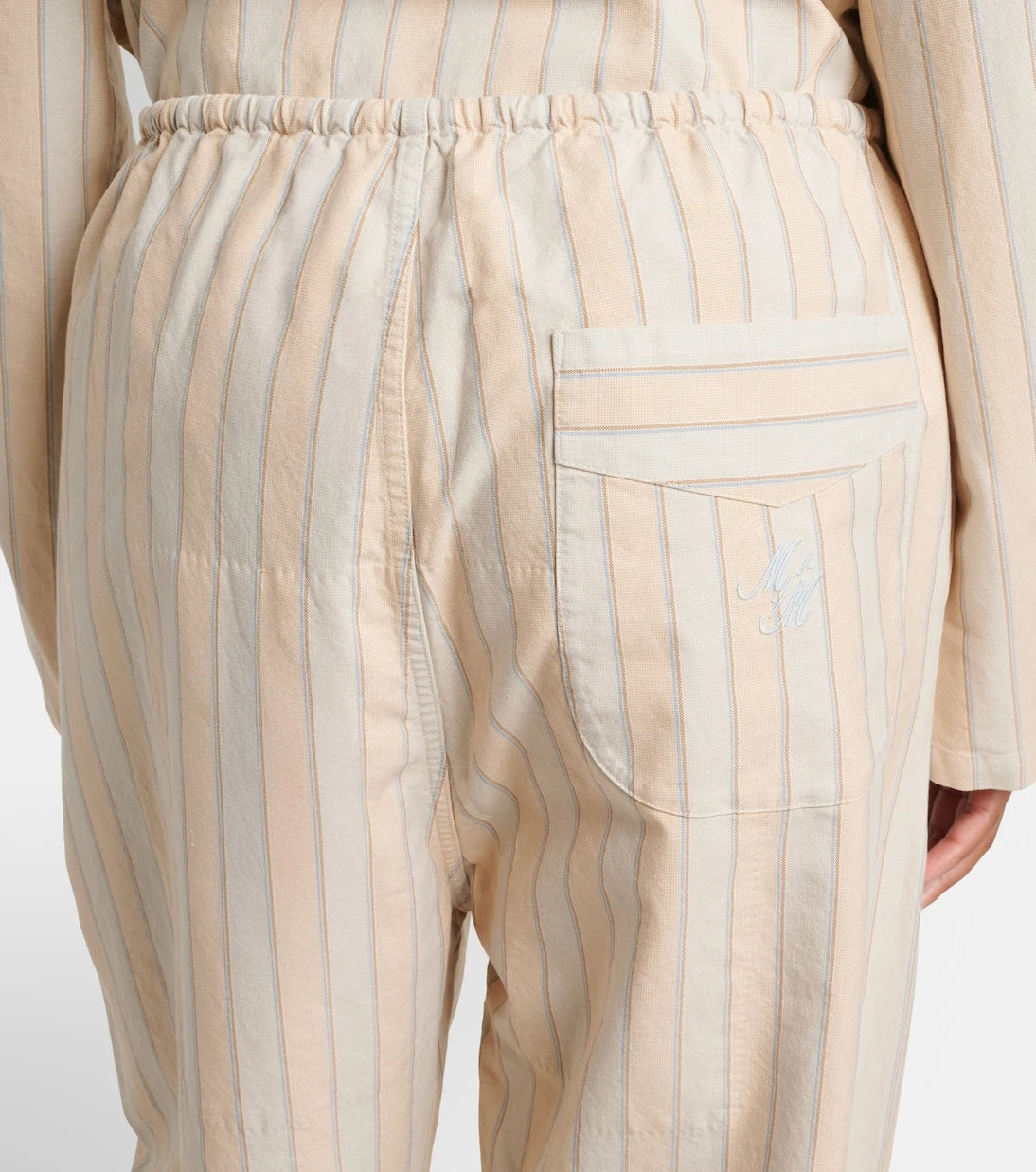 Maison Margiela - Striped cotton wide-leg pants