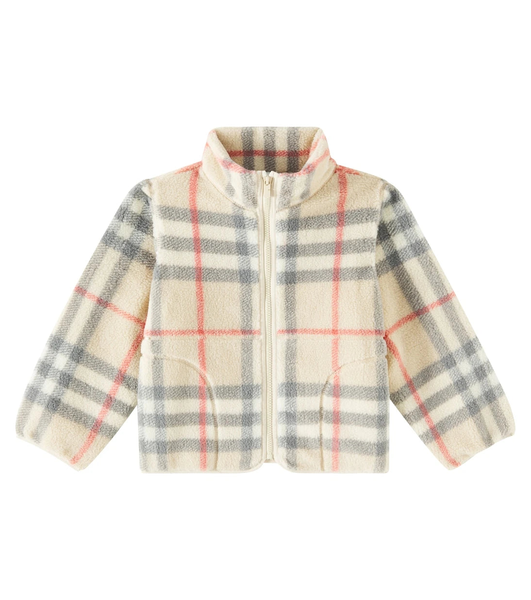 Burberry Kids - جاكيت بربري كاروهات من الصوف الجاكار