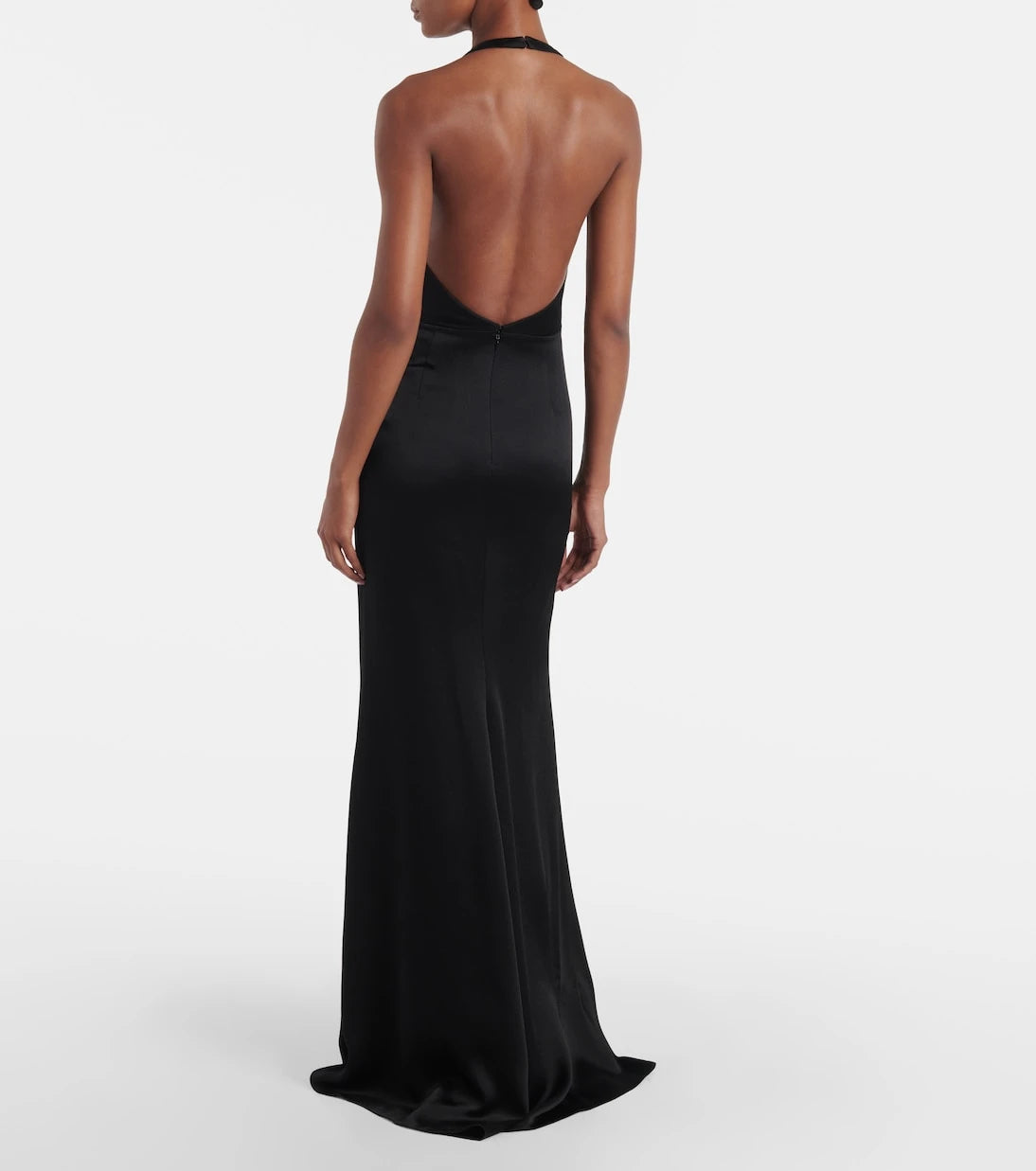 Givenchy - Open-back crêpe and satin gown