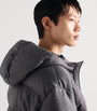 Prada Grey Wool Fleece Puffer Jacket