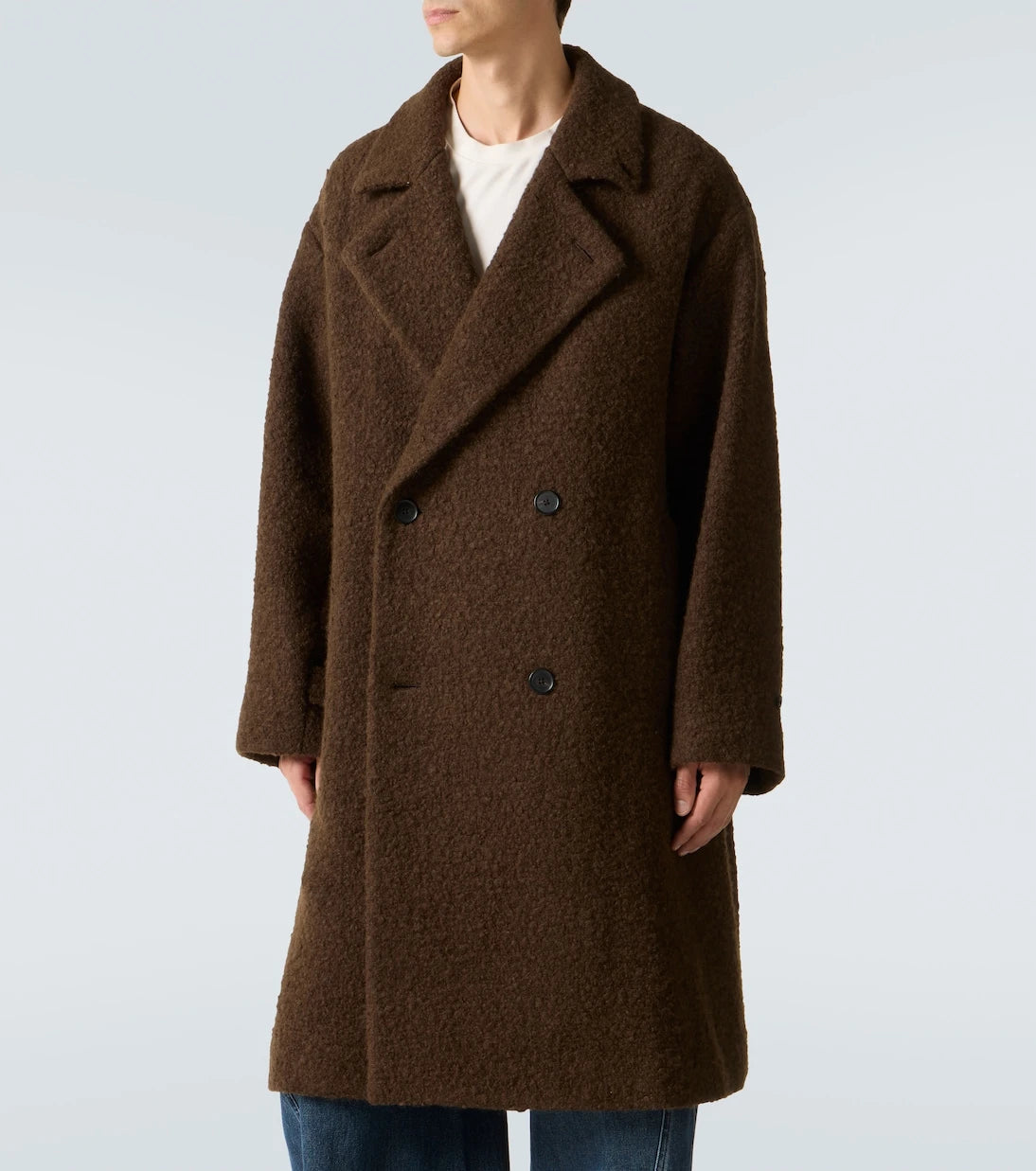 A.Presse - معطف من مزيج الصوف بقصة مزدوجة الصدر