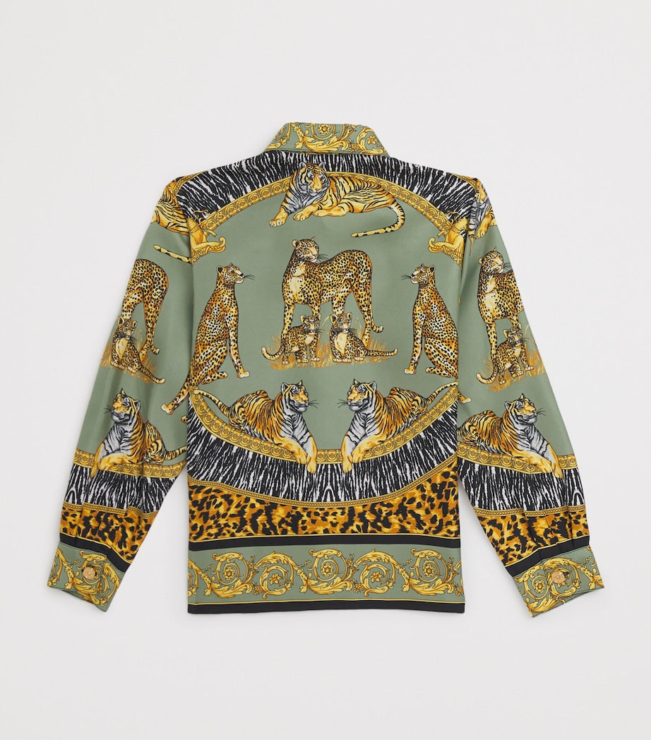 Versace Kids Silk Twill Wild Cats Shirt (6-14 Years)