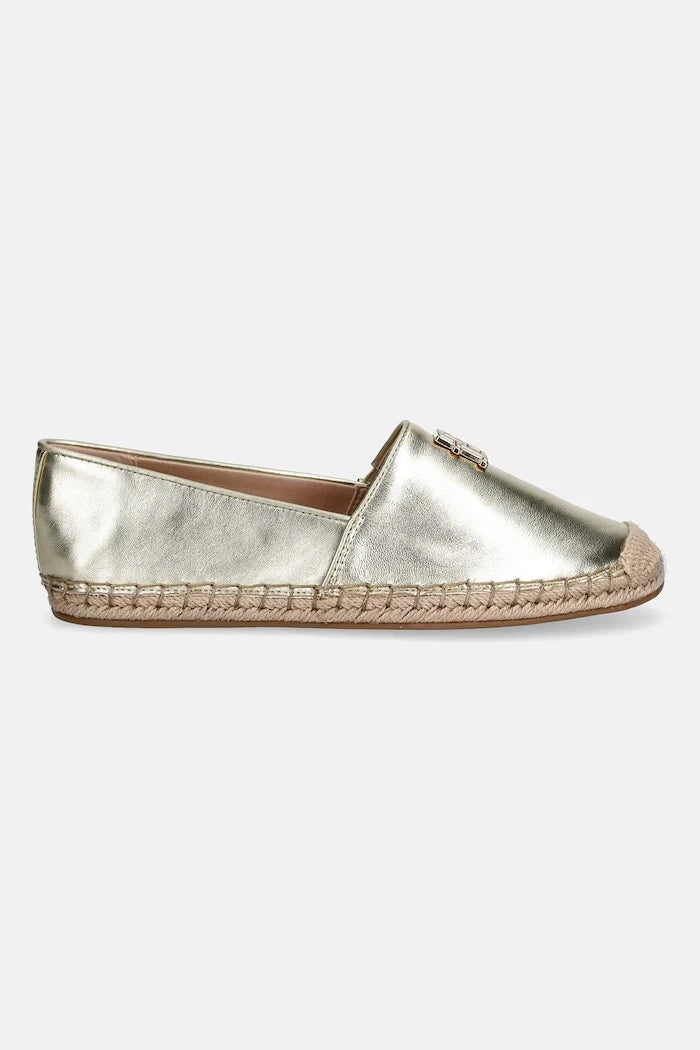 Tommy Hilfiger Kadın Deri Espadril TH LOGO GOLD ESPADRILLE