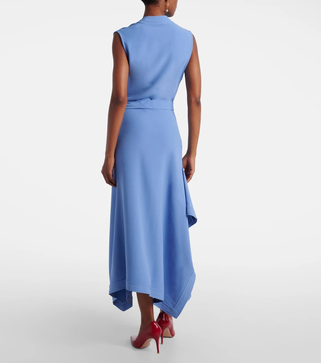Ferragamo - Gancini draped asymmetric cady maxi dress