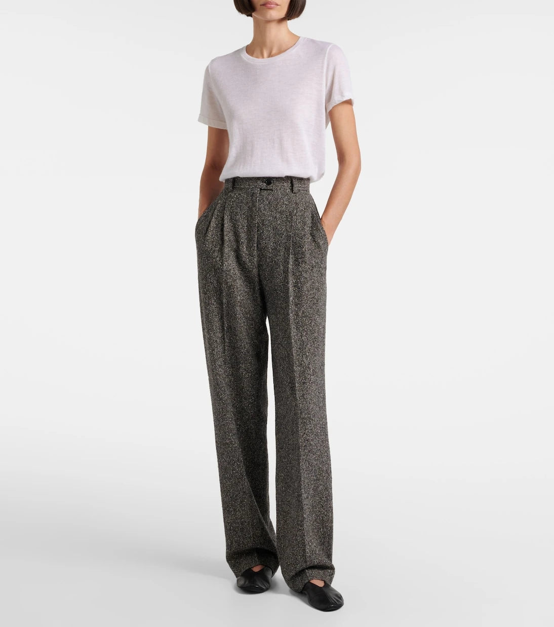 The Row - Virgil silk-blend tweed wide-leg pants