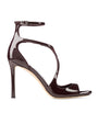 Jimmy Choo Burgundy Azia 95 Leather Sandals