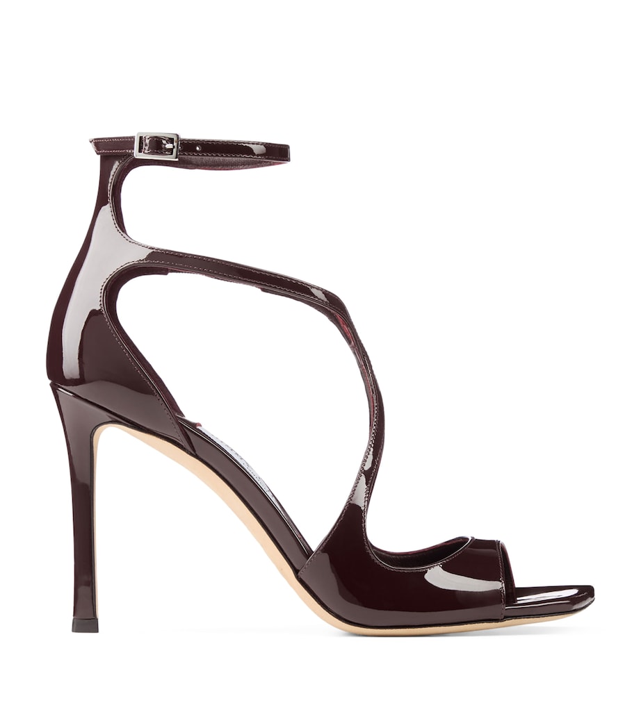 Jimmy Choo Burgundy Azia 95 Leather Sandals