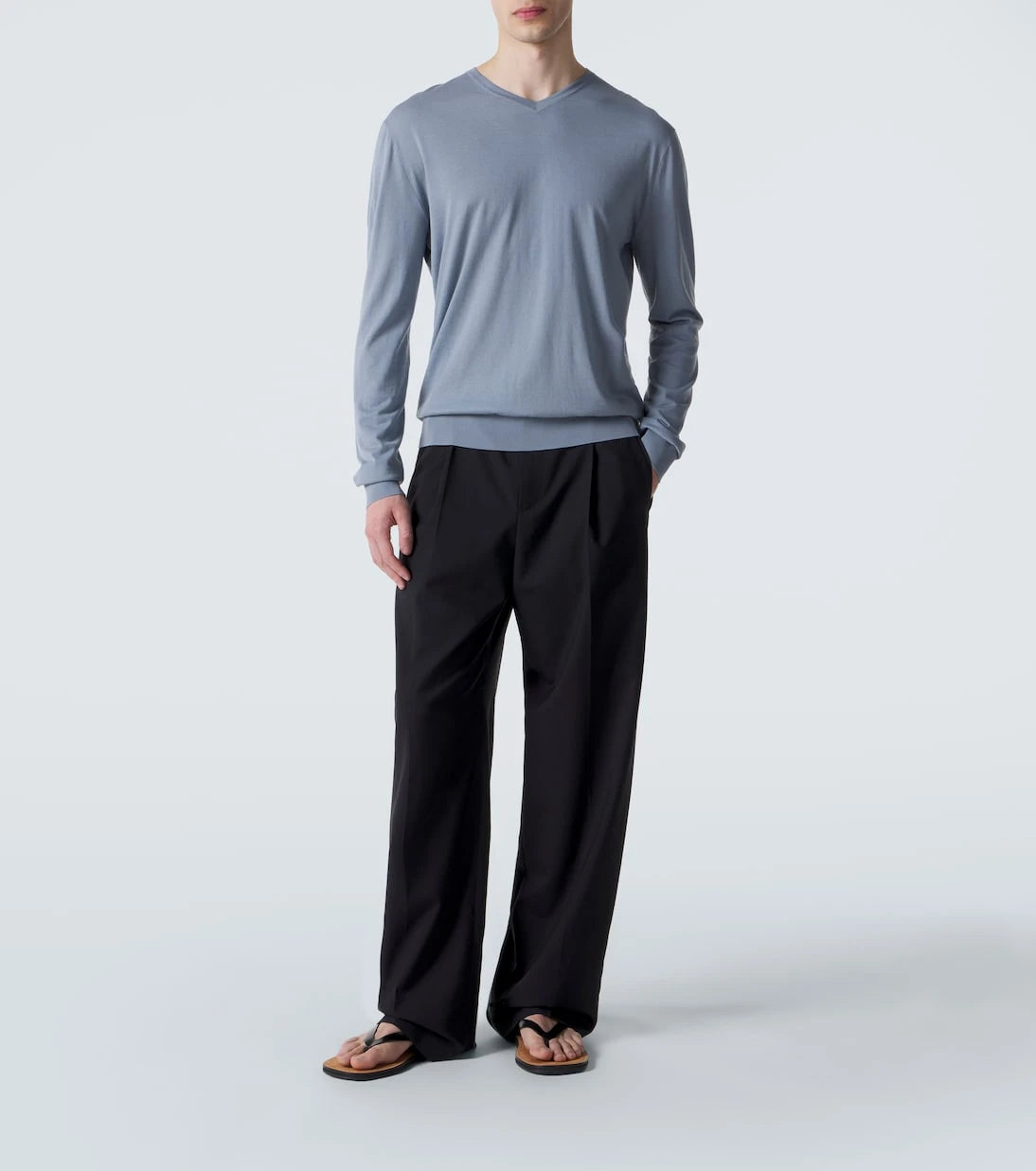 The Row - City leather thong sandals