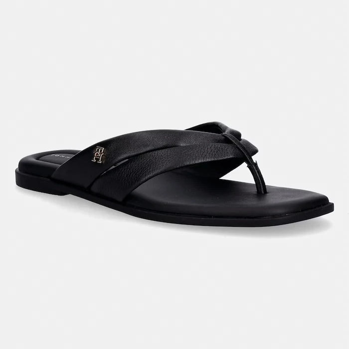 Tommy Hilfiger джапанки дамски кожени ELEVATED TOE POST LTH SANDAL