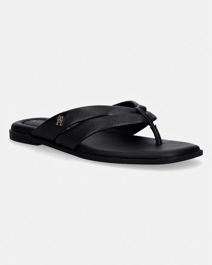 Tommy Hilfiger Kadın Deri Parmak Arası Terlik ELEVATED TOE POST LTH SANDAL