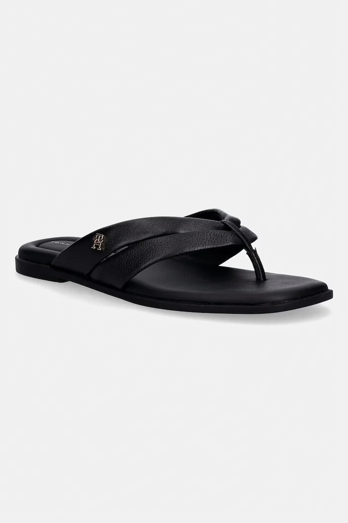 Tommy Hilfiger Kadın Deri Parmak Arası Terlik ELEVATED TOE POST LTH SANDAL