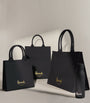 Black Medium Cotton Logo Tote Bag