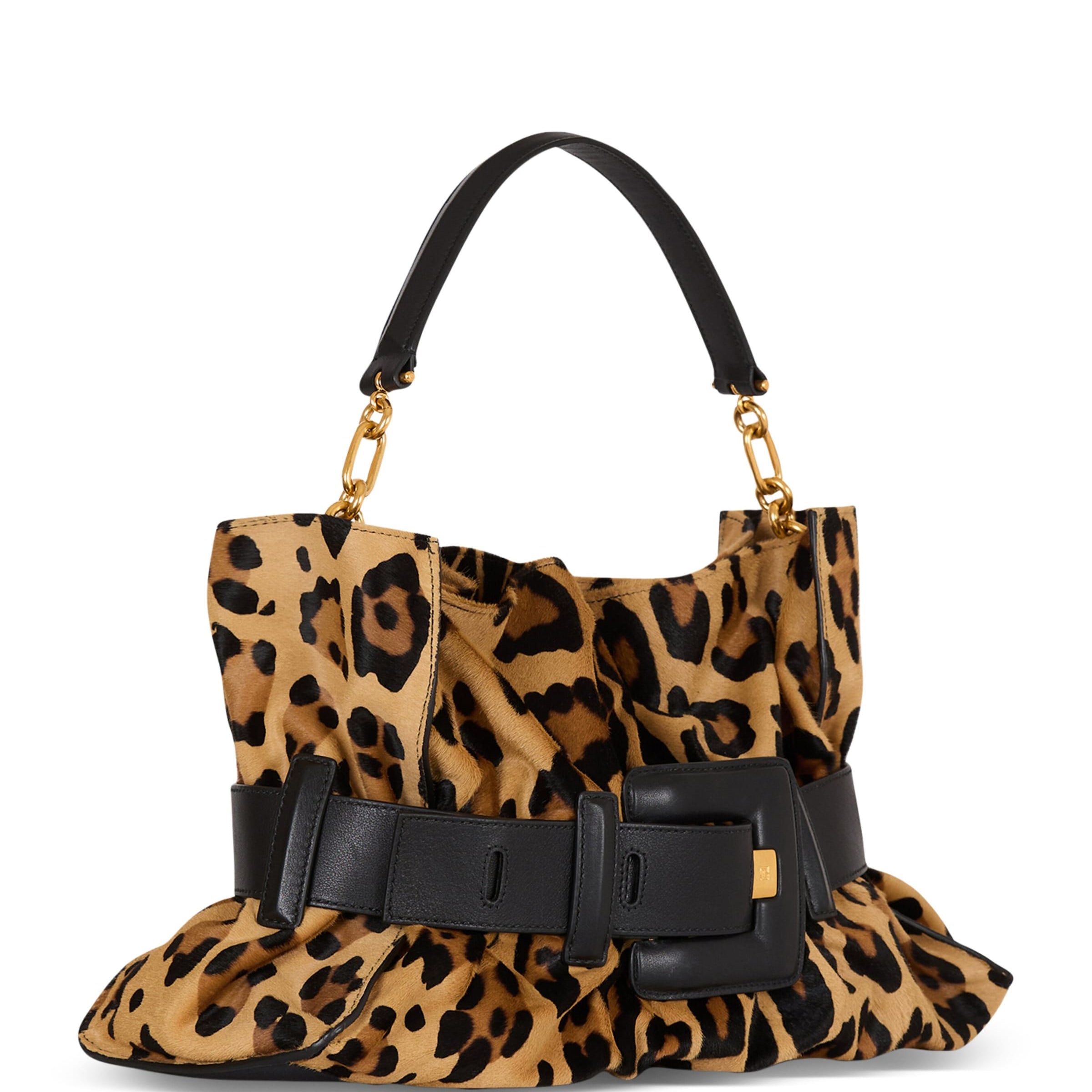 Medium Leopard Anthem Shoulder Bag WKS MULTI/ NOIR