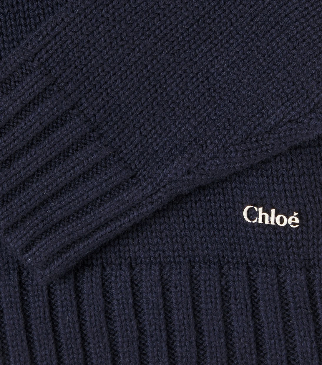 Chloé Kids - Caped cotton and wool cardigan